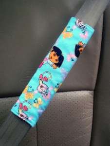 TODDLER CAR SEAT BELT STRAP COVER  LOTS FABRIC CHOICES  