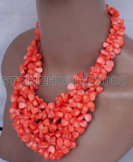 18 22 Pink Coral Necklace  