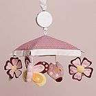   GARDEN FLOWERS BUTTERFLY LADYBUG PINK BABY CRIB MUSICAL MOBILE