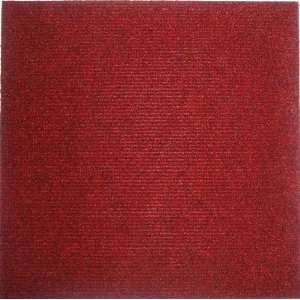 Peel and Stick Carpet Tiles Red 12 Inch 36 Square Feet  