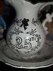 lefton 25th anniversary pitcher and bowl set 