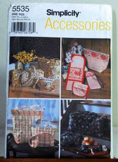 Simplicity 5535 Quilted Bags Pattern 2003 Uncut  