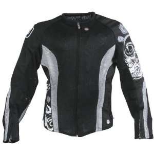   Ladies Cleo 2.0 Mesh Motorcycle Jacket Black/Black/Grey Automotive