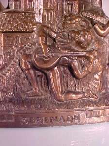   Figural SERENADE Pot Metal Medieval Castle Desk Table Light NR  