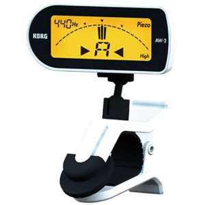  AW 2G WH Clip on Chromatic Guitar Tuner, White Musical Instruments