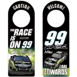  CARL EDWARDS OFFICIAL NASCAR LOGO WOOD DOOR SIGN Sports 
