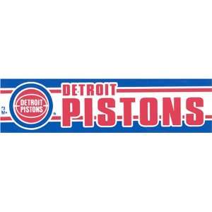    Detroit Pistons NBA Throwback Bumper Sticker Strip Automotive