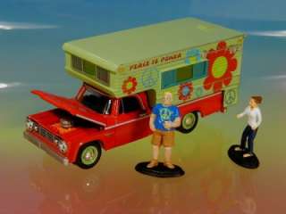  65 Dodge D100 Peace Power Pickup Truck w/ People Limited 1/64 Scale