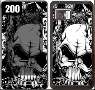   Droid Bionic Vinyl Skin Kit Works With Case or Cover #200 Skull  