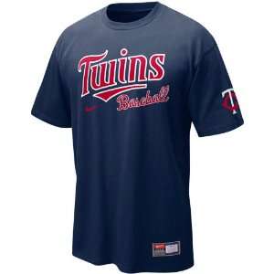  Nike Minnesota Twins Navy Blue 2011 MLB Practice T shirt 