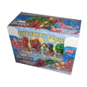 Marvel Heroes Popping Candy With Lollipop 24 Count Novelty Candy Boxes 