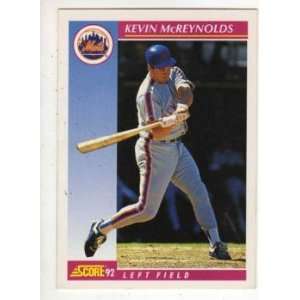  1992 Score # 168 Kevin McReynolds New York Mets Baseball 