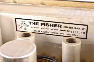 Vintage 1959 The Fisher Model X 101 ST Tube Stereo Master Control 