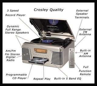 Crosley Autorama CR712 BC Turntable Record Player CD  