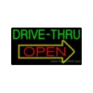  Drive Thru Open Outdoor LED Sign 20 x 37