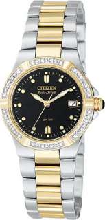 Citizen Eco Drive Womens Riva 24 Diamond Two Tone Watch EW0895 54E 