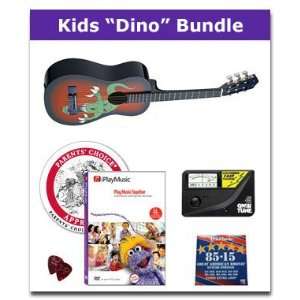   NEW Kids Dinosaur Acoustic Guitar Pack with Accessories Toys & Games