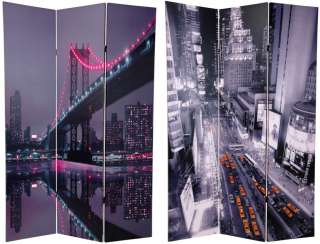 ft. Tall New York State of Mind Room Divider 3 Panel  