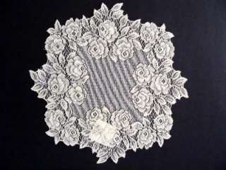 HERITAGE LACE   TEA ROSE DOILY   15 ROUND   3 Colors  