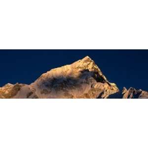  Nuptse Wall, Sunlight over the Peak of the Mountain, Nepal 