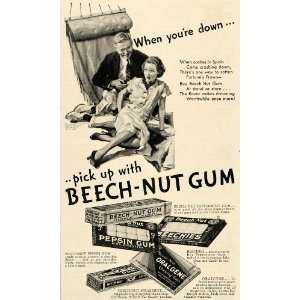  1936 Vintage Ad Beech Nut Gum Pepsin Beechies Oralgene 