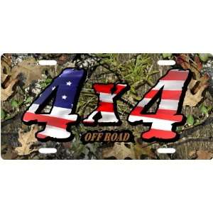 American 4 X 4   Camo Custom License Plate Novelty Tag from Redeye 