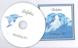 Delux Dolphin Themed Wedding Invitation Kit on CD  