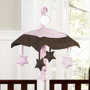  Pink and Chocolate Hotel Baby Collection Musical Mobile by 