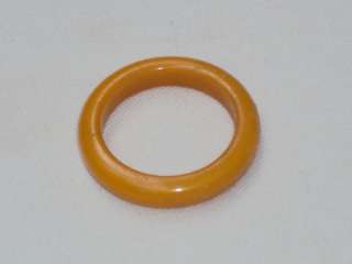 Vintage Yellow Lucite Band Ring Size 8  
