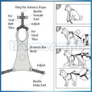 Color 3 Size Car Vehicle Dog Seat Safety Belt Harness  