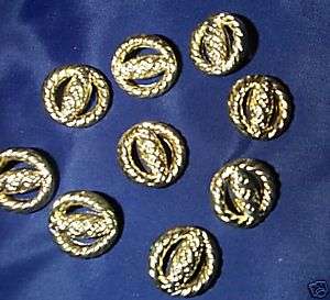 FANCY GOLD BUTTONS 1/2 dia qty 9  
