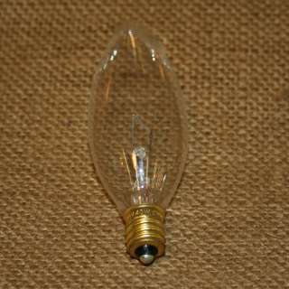This is a long torpedo style 120 volt 40 watt clear light bulb.