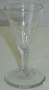   19th C 1800s Hand Made Blown Glass Wine Sherry Port Stem Cordial