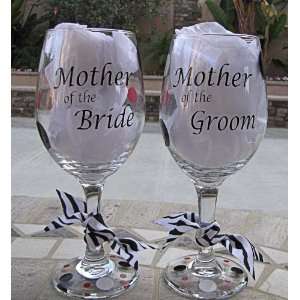   Bride Wine Glass   Mother of the Groom Wine Glass