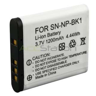 NP BK1 Battery+Charger For Sony CyberShot DSC S750+USB  