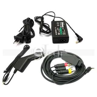 For Sony PSP 2000 2001 Slim Lite Rapid Car+Home Travel Wall AC Charger 