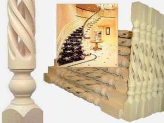 Hollow Balusters Open Spiral Spindles Wooden Staircase  