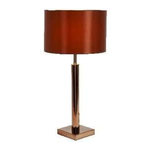  Metal Table Lamp With Red Shade 25