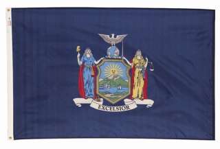 2x3 Solar Max Nylon New York State Flag US Made  