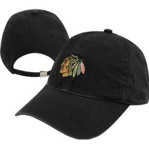  Chicago Blackhawks Womens Black Basic Slouch Adjustable Hat 