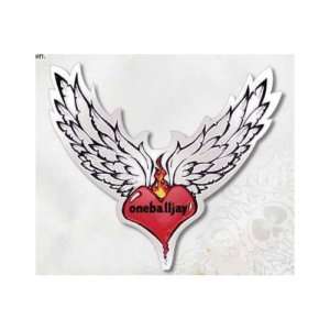 One Ball Jay Traction Stomp Pad Winged Heart  