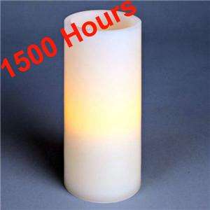 1500 Hour Straight Edge Battery Operated LED Flameless Candle w/Dual 