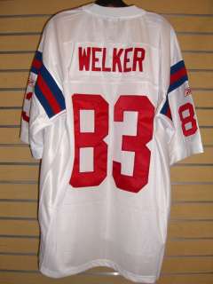 WES WELKER NEW ENGLAND PATRIOTS WHITE 50th Anniversary Premier Sewn 