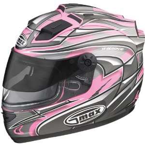 GMAX GM68S Max Womens Winter Sport Snowmobile Helmet   Pink/Silver 