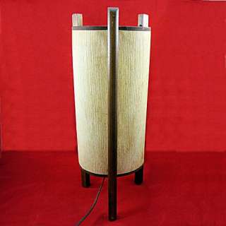   VINTAGE Mid Century MODERN 3 Stick Cylindrical Shade Table/Swag Lamp