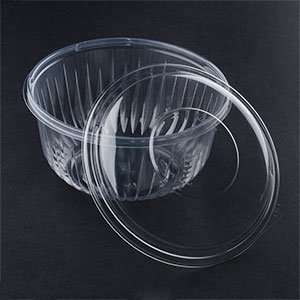 Dart C48BCD PresentaBowls 48 oz. Clear Plastic Bowl with Dome Lid 