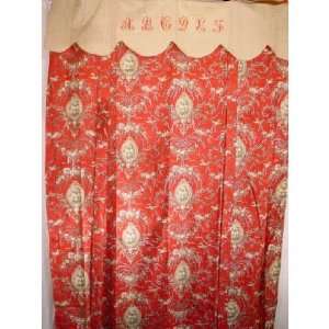   Alphabet Figural Blind or Curtain with Embroidered Scalloped Valance