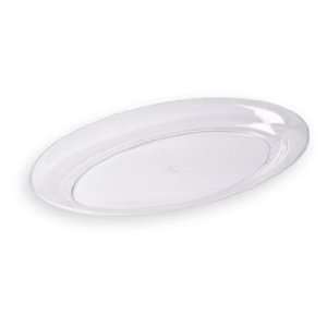 Clear Oval Plastic Serving Platter, 16 x 11  Kitchen 