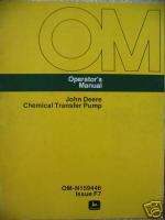 John Deere Chemical Transfer Pump Operator Manual  