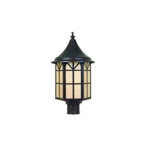   Energy Smart 1 Light Outdoor Post Lamp in New Tortoise Shell with